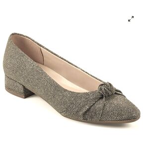 Easy Spirit Flex Caster Dress Shoes Size 6.5 Gold Metalic